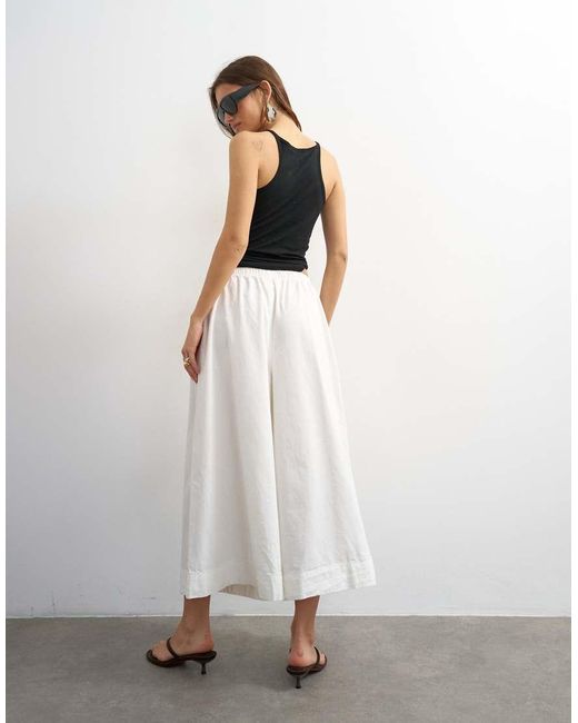 TOPSHOP White A Line Culotte