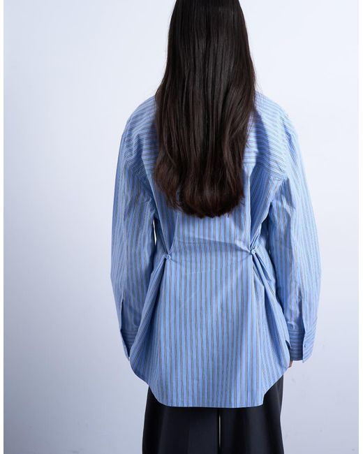 TOPSHOP Blue Oversized Shirt