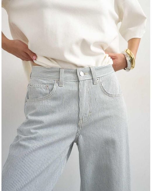 TOPSHOP Gray Cinch Low Rise Relaxed Jean
