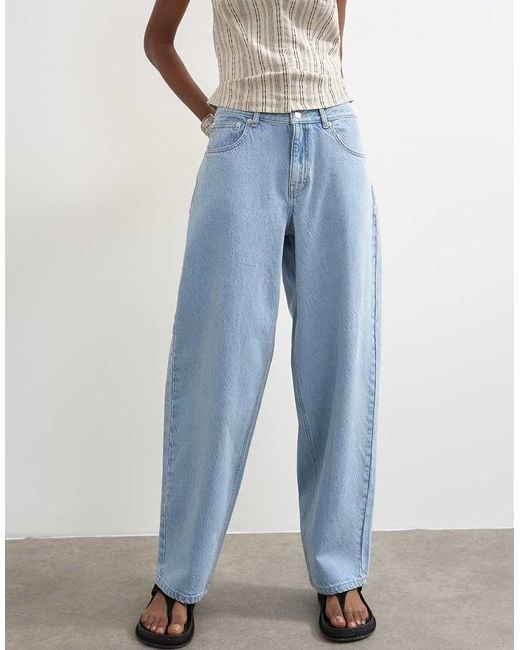TOPSHOP Blue Lowrie Low Rise baggy Jeans