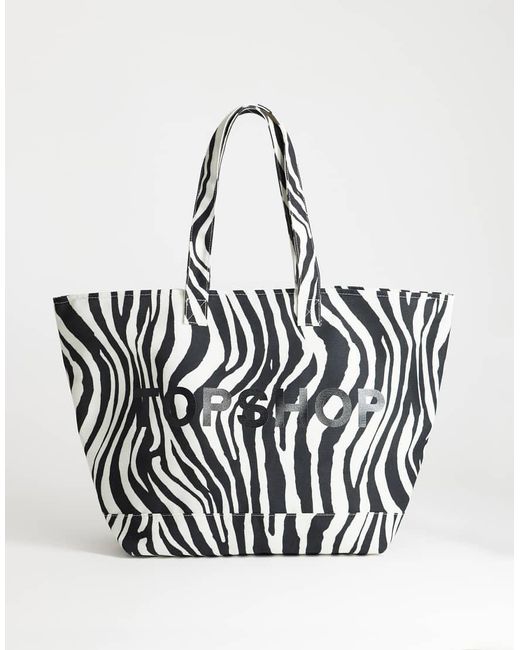 TOPSHOP Natural Large Canvas Tote Bag