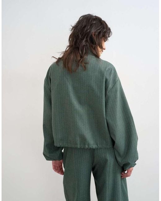TOPSHOP Green Co Ord Funnel Neck Jacket