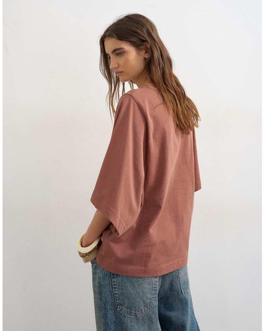 TOPSHOP Red Batwing T-shirt