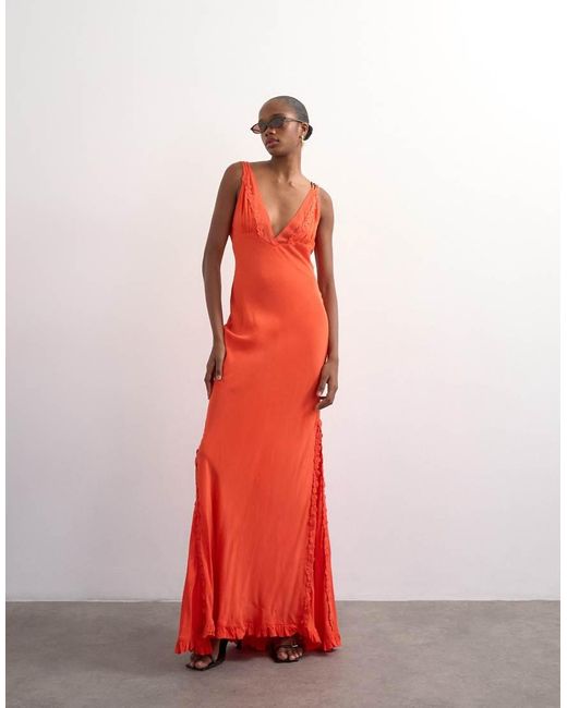 TOPSHOP Embroidered Maxi Occasion Dress