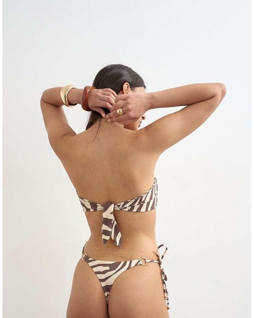 TOPSHOP Brown Thailand Thong Bikini Bottom