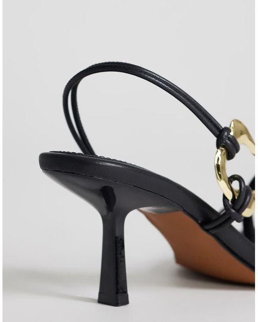 TOPSHOP Metallic Nova Strappy Mid Heeled Sandal With Hardware