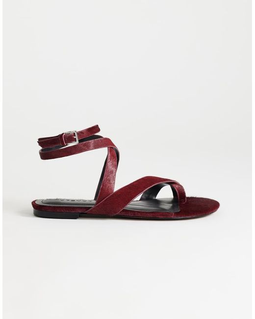 TOPSHOP Brown Erika Flat Sandals