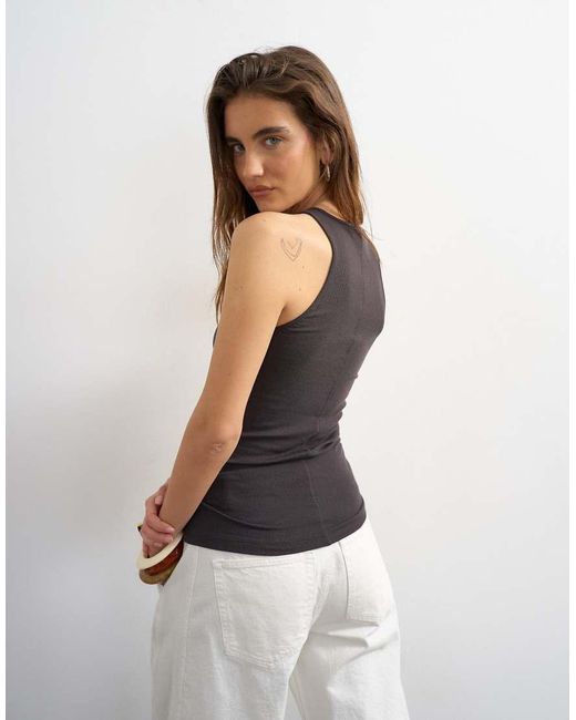TOPSHOP Multicolor Premium Rib Racer Singlet