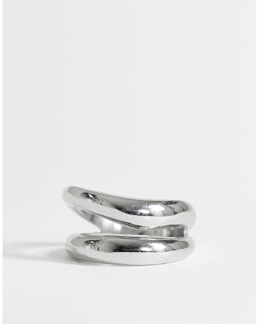 TOPSHOP White Rosie Waterproof Stainless Steel Ring