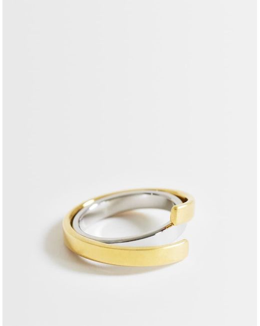 TOPSHOP Metallic Ruth Waterproof Overlapping Ring