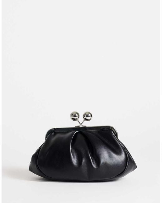 TOPSHOP Black Clover Small Clutch Bag