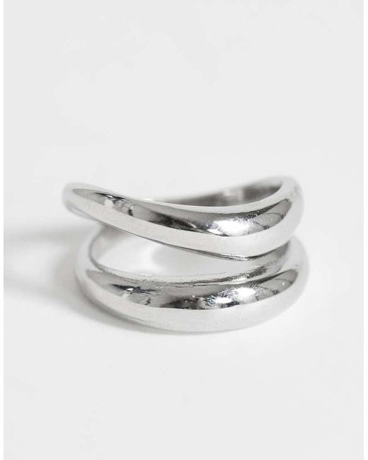 TOPSHOP White Rosie Waterproof Stainless Steel Ring