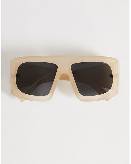 TOPSHOP Natural Cairo Chunky Square Sunglasses