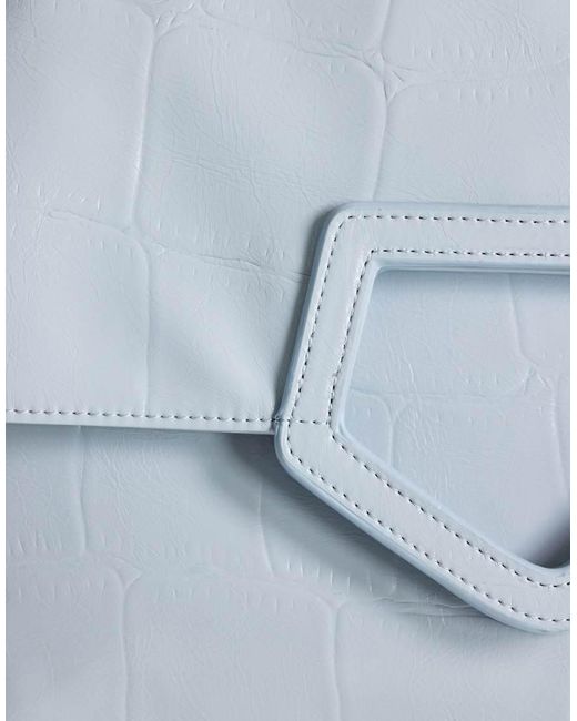 TOPSHOP White Gregry Folded Oversized Clutch Bag