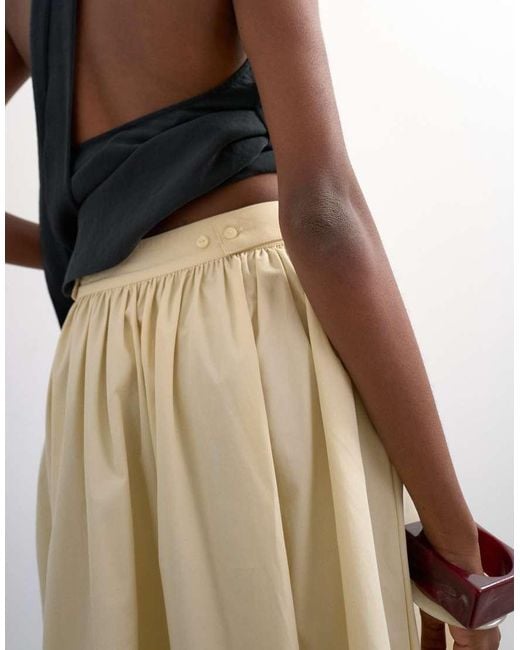 TOPSHOP Natural Drop Waist Saloon Maxi Skirt