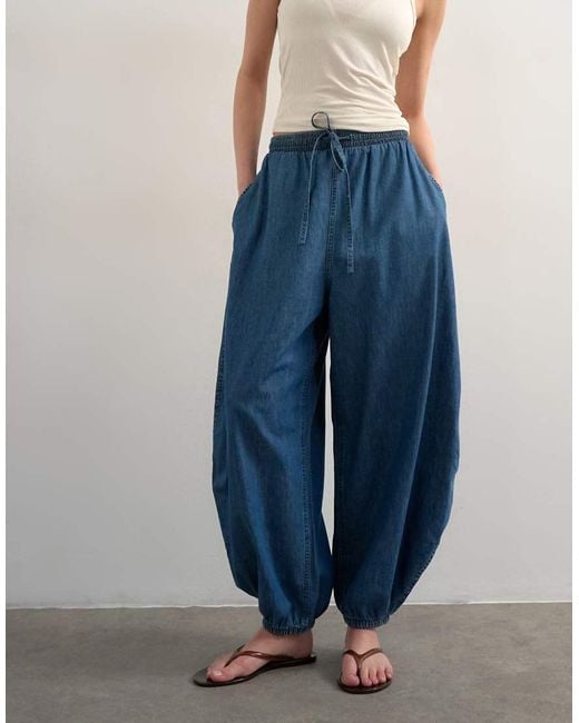 TOPSHOP Blue Balloon Jeans