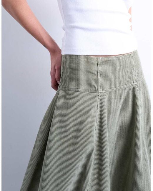 TOPSHOP White Seamed Barrel Maxi Skirt