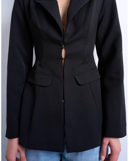 TOPSHOP Blue Co Ord Cinched Waist Blazer