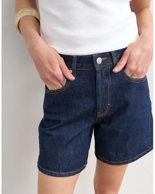 TOPSHOP Blue Denim Editor Short