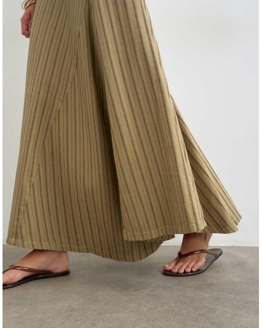 TOPSHOP Natural Denim Asymmetric Drop Waist Maxi Skirt
