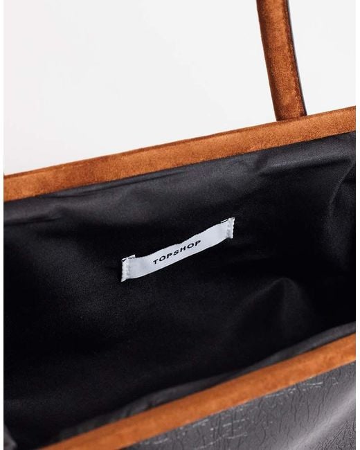 TOPSHOP White Sophie Medium Angular Shoulder Bag