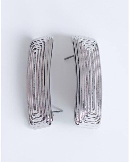 TOPSHOP Blue Carmen Rectangle Stud Earring