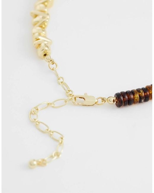 TOPSHOP Metallic Mateo Beaded Necklace