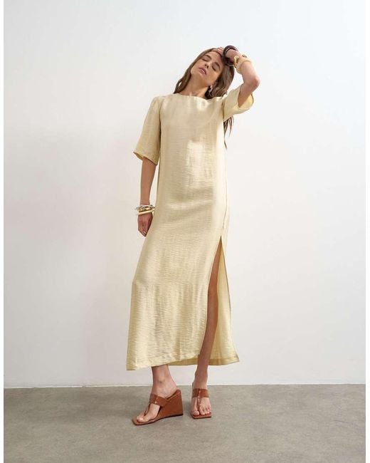 TOPSHOP Natural T-shirt Maxi Dress