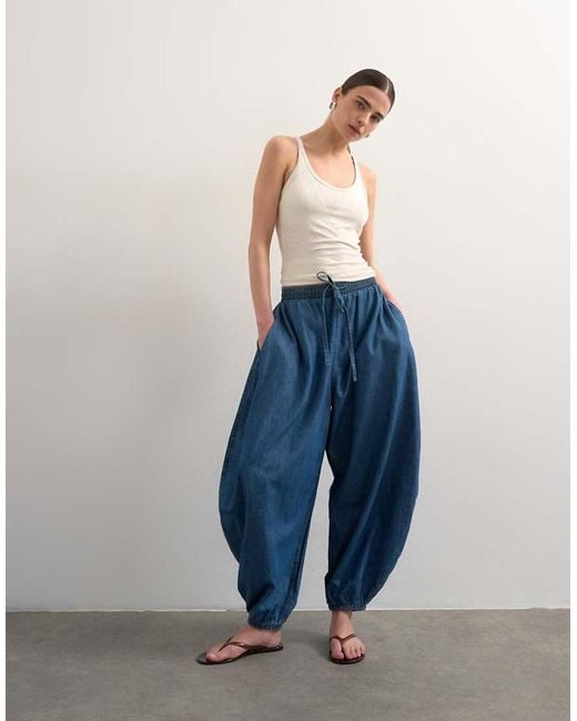 TOPSHOP Blue Balloon Jeans