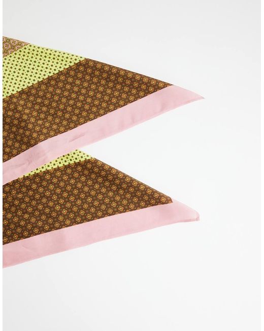 TOPSHOP Multicolor Geometric Print Waist Belt