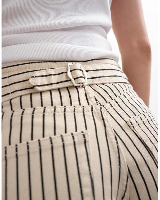 TOPSHOP White Cinch Low Rise Relaxed Jean