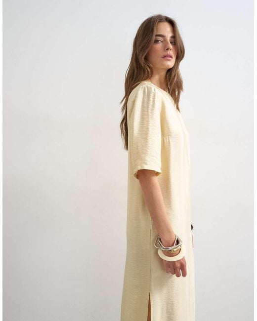 TOPSHOP Natural T-shirt Maxi Dress