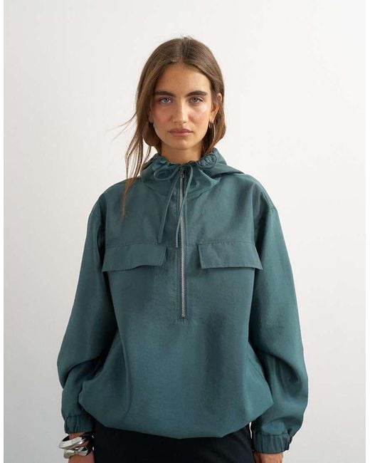 TOPSHOP Blue Organza Bomber