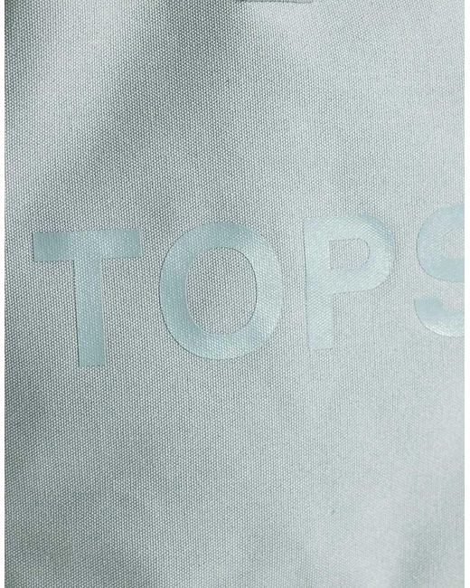 TOPSHOP Blue Large Canvas Tote Bag
