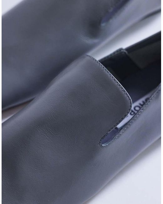 TOPSHOP White Chloe Premium Real Leather Loafer