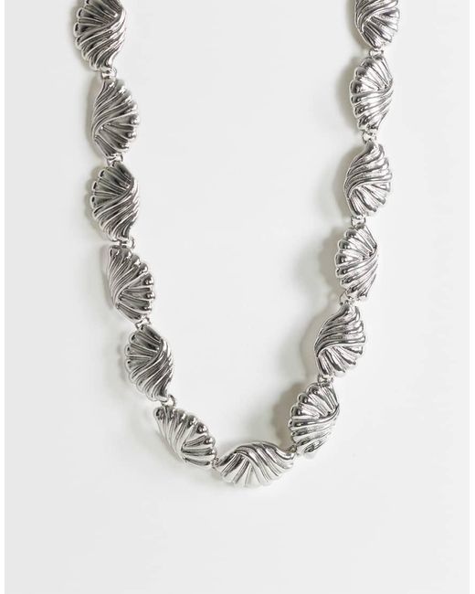 TOPSHOP Metallic Naleigh Swirl Necklace
