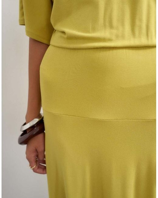 TOPSHOP Metallic Viscose Blend Jersey Dropped Waist Maxi Dress