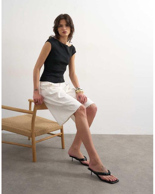 TOPSHOP Black 90's Boat Neck Vest