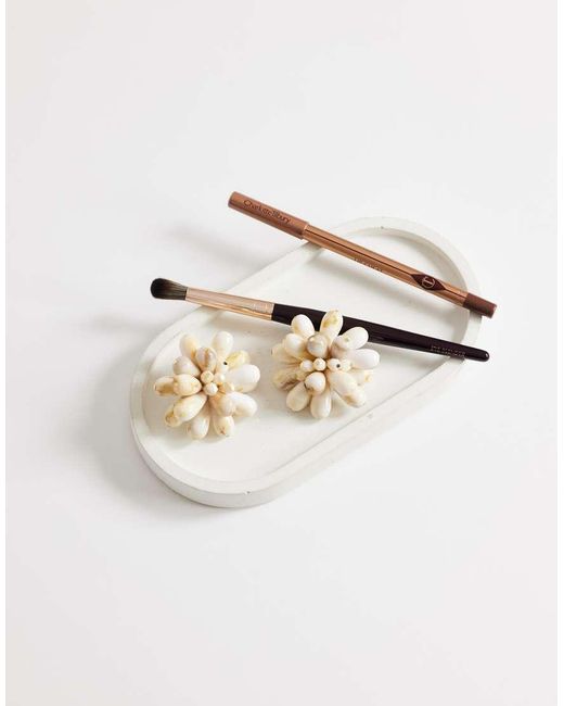 TOPSHOP White Dezi Semi Precious Cluster Earring
