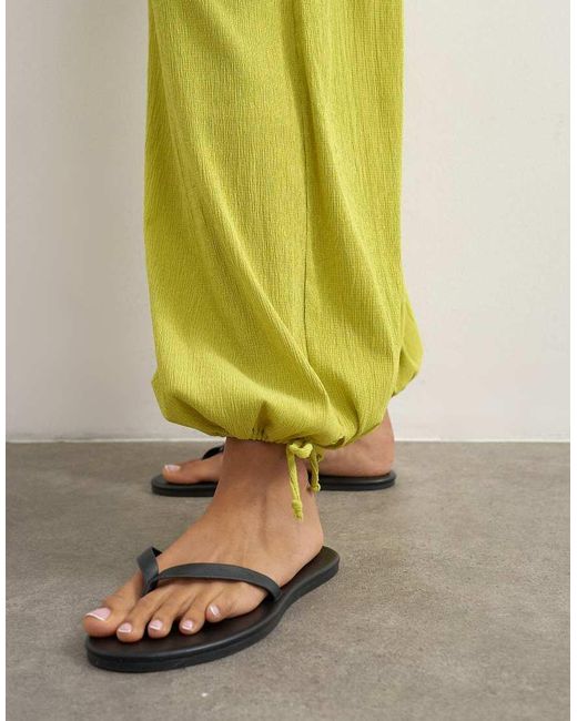 TOPSHOP White Crinkle Balloon Trouser