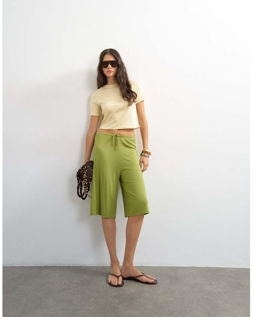 TOPSHOP White Viscose Jersey Board Short