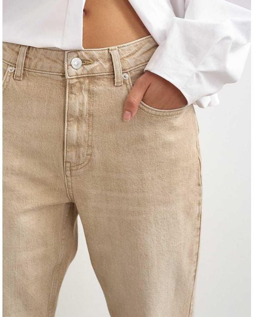TOPSHOP White Orson Comfort Stretch Straight Leg Ankle Grazer Jean