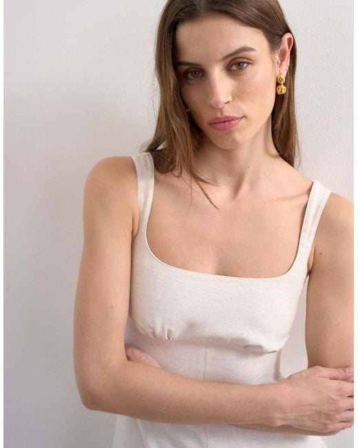 TOPSHOP Natural Dropped Waist Maxi Sundress