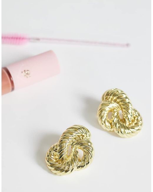 TOPSHOP Metallic Dean Asymmetric Hoop Earring