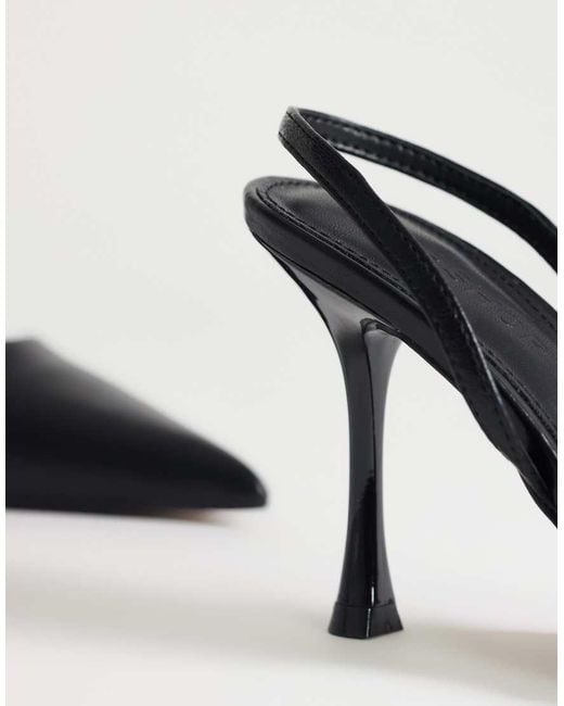 TOPSHOP Black Angel High Heeled Court Shoe