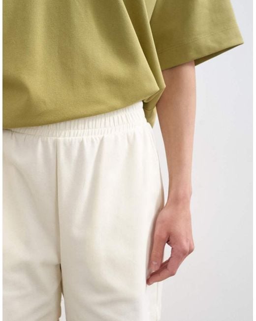 TOPSHOP White Interlock Sweat Shorts