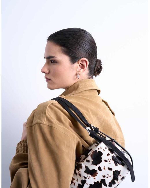 TOPSHOP Multicolor Siris Medium Buckle Shoulder Bag
