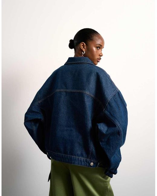 TOPSHOP Blue Denim Balloon Jacket