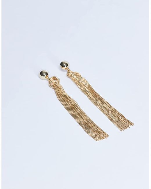 TOPSHOP White Perl Tassel Earrings