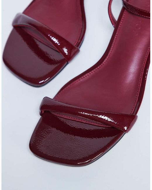 TOPSHOP White Irene Barely There Mid Heeled Sandal